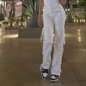 White I am Gia pants size small worn once